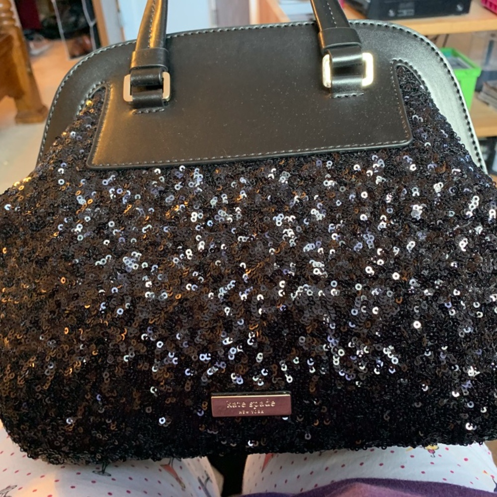 Kate Spade Black Sequin Satchel